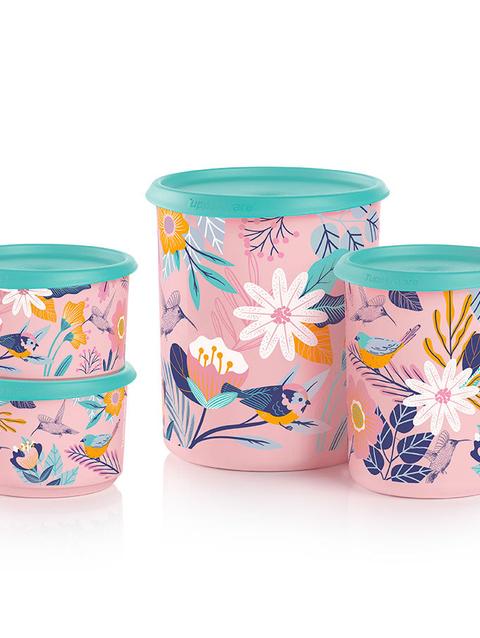 Tupperware Blushing Meadow One Touch® Canister Set Best Seller