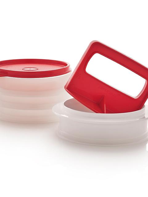 Tupperware Hamburger Press & Keepers Set Same Day Delivery