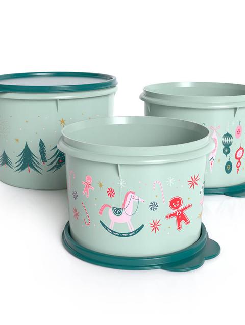 Tupperware Holiday Canister 3-Pc. Set On Sale