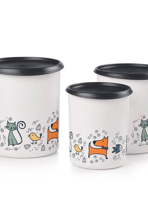 Tupperware Pawsome Pets 3-Pc. One Touch® Canister Set Best Buy